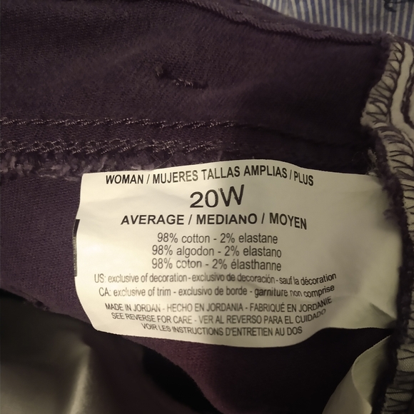 Gloria Vanderbilt Amanda 20W Plum Jeans - Picture 5 of 5